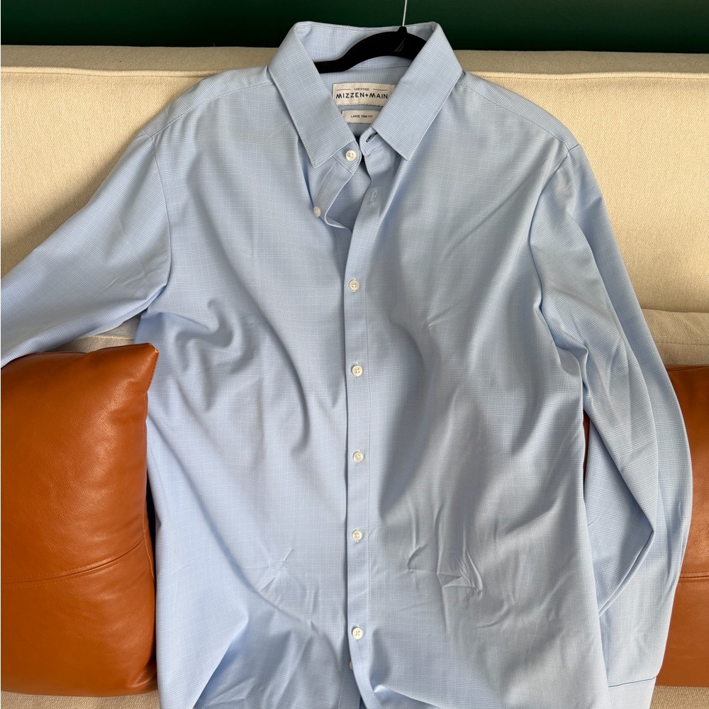 Mizzen+Main Sky Blue Dress Shirt